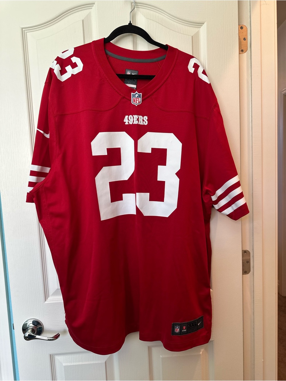Nike San Francisco 49ers Christian McCaffrey #23 Red Jersey